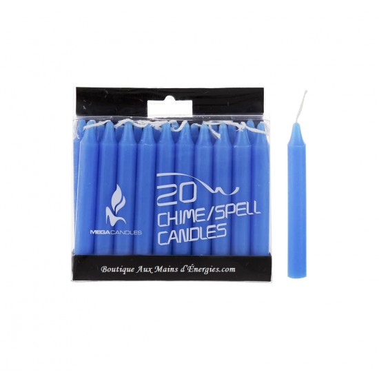 MINI RITUAL CANDLES - BLUE 4″ HX0.5″ (SET OF 20)
